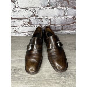Barker Dark Brown Leather Monk Dress Loafers England Shoes Men’s Sz 6UK/7US/40EU